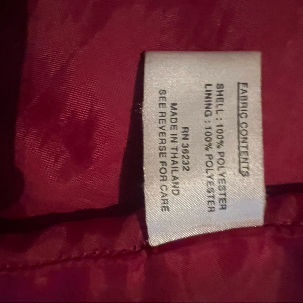 Gallery Womens Trench Coat Cotton Blend Red Size L - Picture 16 of 16